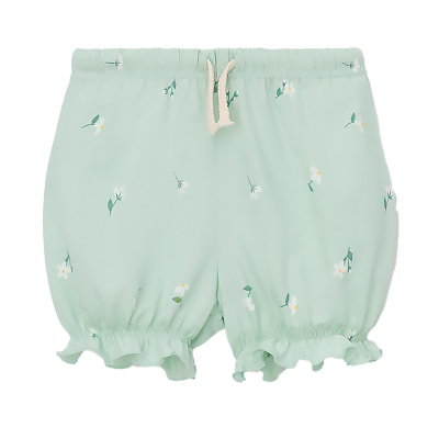 Шорты для девочки Crockid КР 400683 пастельно зеленый милые цветочки к543 1